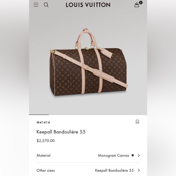 Louis Vuitton Keepall Bandoulière 55 - Picture 15 of 15